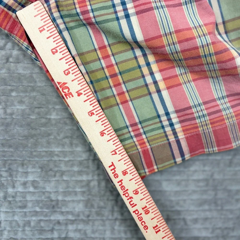 Polo‎ Ralph Lauren Tyler Short Mens 31 Plaid Pleated Cotton Multi Color Preppy